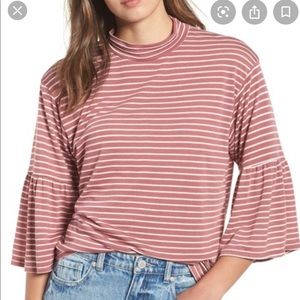 Billabong High Neck tee with Bell Sleeves